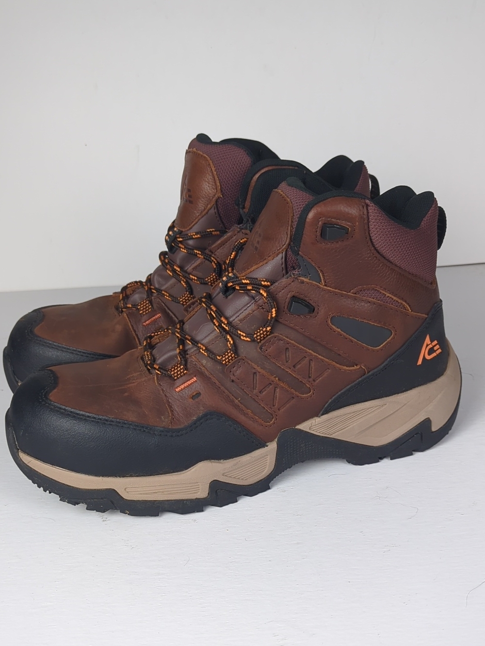 ACE Men's 9.5 Nano Composite Toe Work Boots Water Resistant